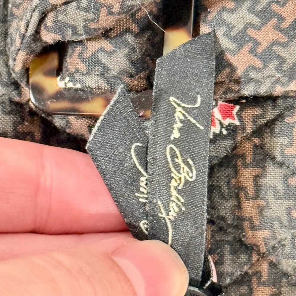 Vera Bradley Women's Brown Houndstooth & Floral Lucy Handbag & Wallet Retired - Picture 13 of 13